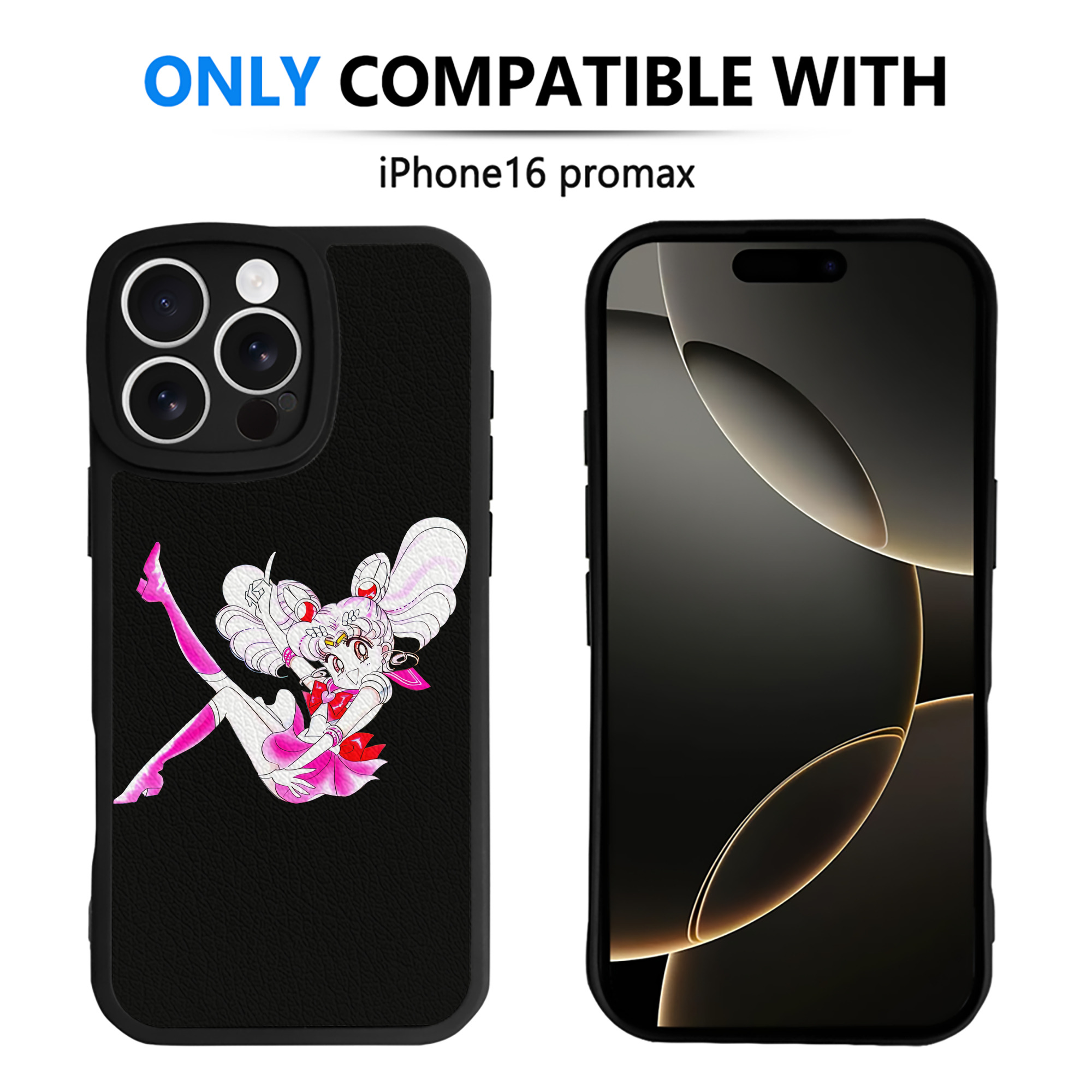 （画像用） 美少女戦士セーラームーン ちびうさ Sailor Moon Chibiusa Tsukino Usagi Small Lady Serenity 【iPhone 16シリーズ対応】シリコンスマホケース（レザー調） 材質：シリコン
